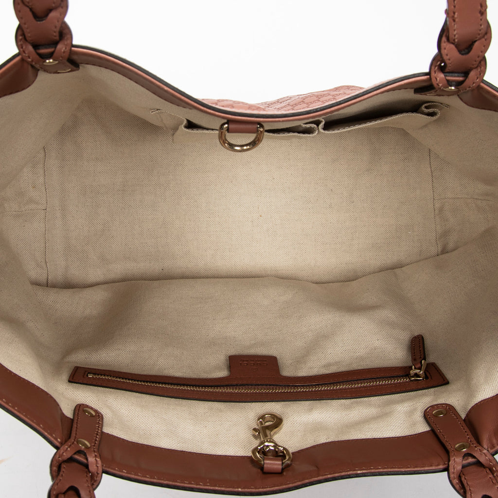 Shoulder Bag Medium Craft Tote Light Brown Microguccissima Leather