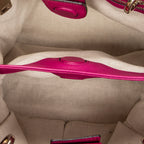 Shoulder Bag Small Bamboo Shopper Tote Magenta Grained Calfskin Leather