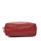 Shoulder Bag Convertible Satchel Red Microguccissima Leather