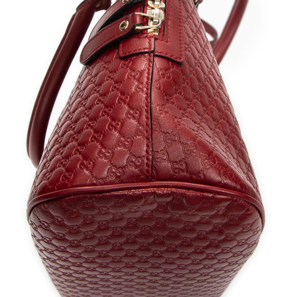 Shoulder Bag Medium Dome Tote Red Microguccissima Leather