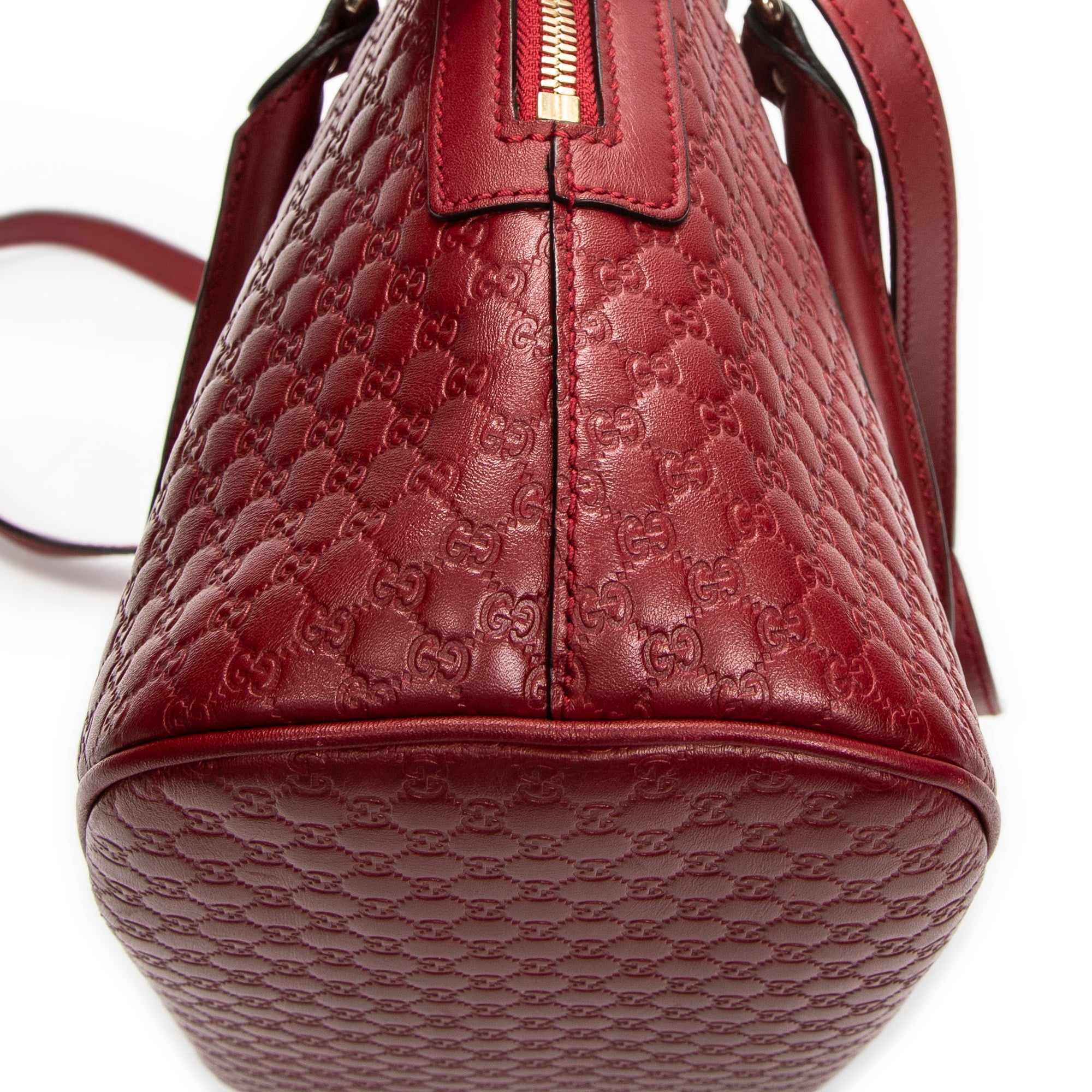 Shoulder Bag Medium Dome Tote Red Microguccissima Leather