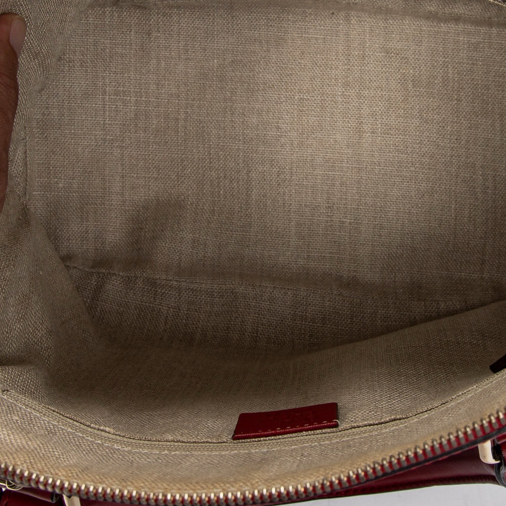 Shoulder Bag Medium Dome Tote Red Microguccissima Leather