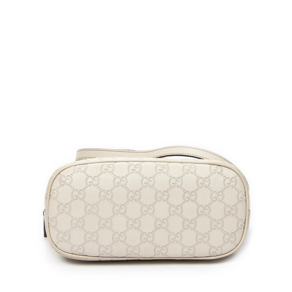 Shoulder Bag Mini Dome Crossbody Ivory Guccissima Leather