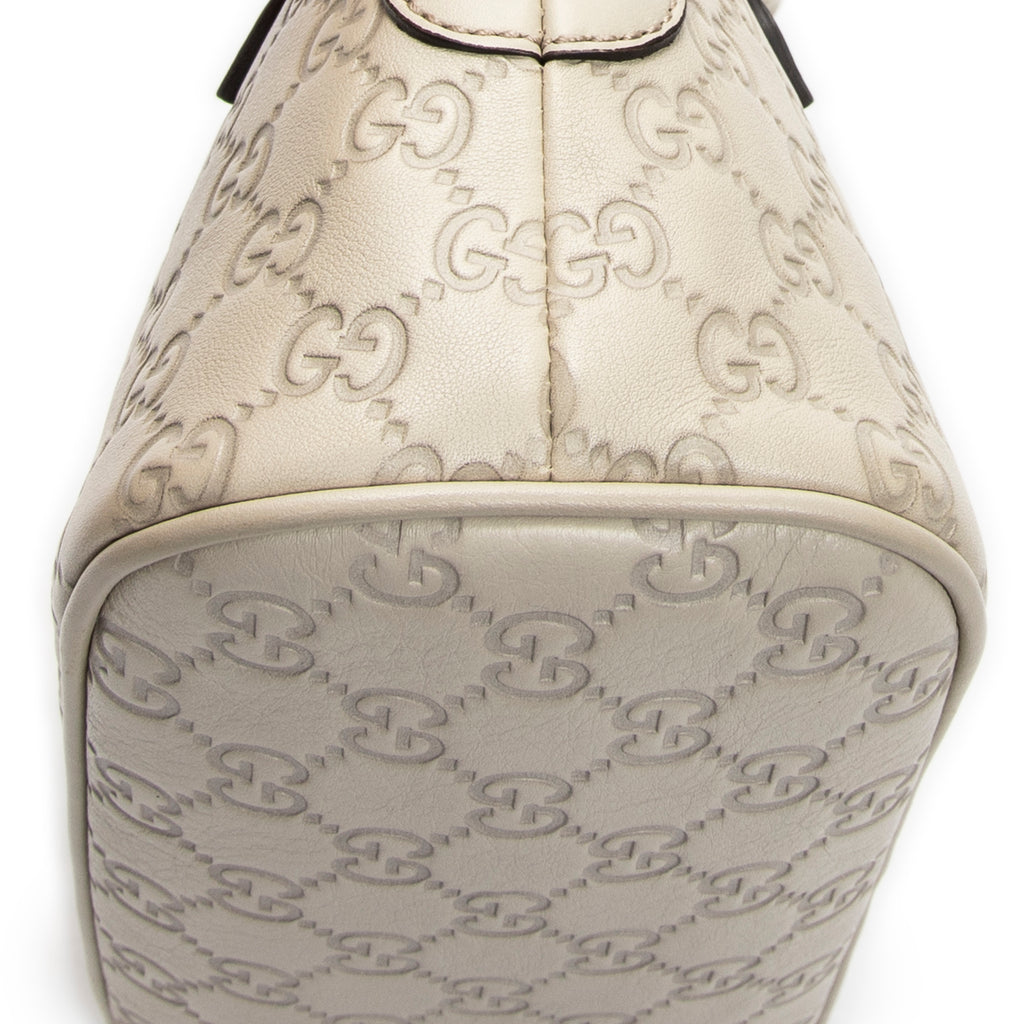 Shoulder Bag Mini Dome Crossbody Ivory Guccissima Leather