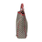 Handbag Abbey D-Ring Vertical Tote Red Monogrammed Canvas