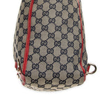 Handbag Abbey D-Ring Vertical Tote Red Monogrammed Canvas