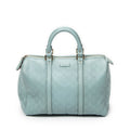 Handbag Medium Boston Light Blue Guccissima Leather