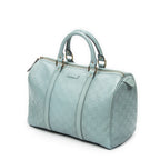 Handbag Medium Boston Light Blue Guccissima Leather