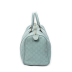 Handbag Medium Boston Light Blue Guccissima Leather