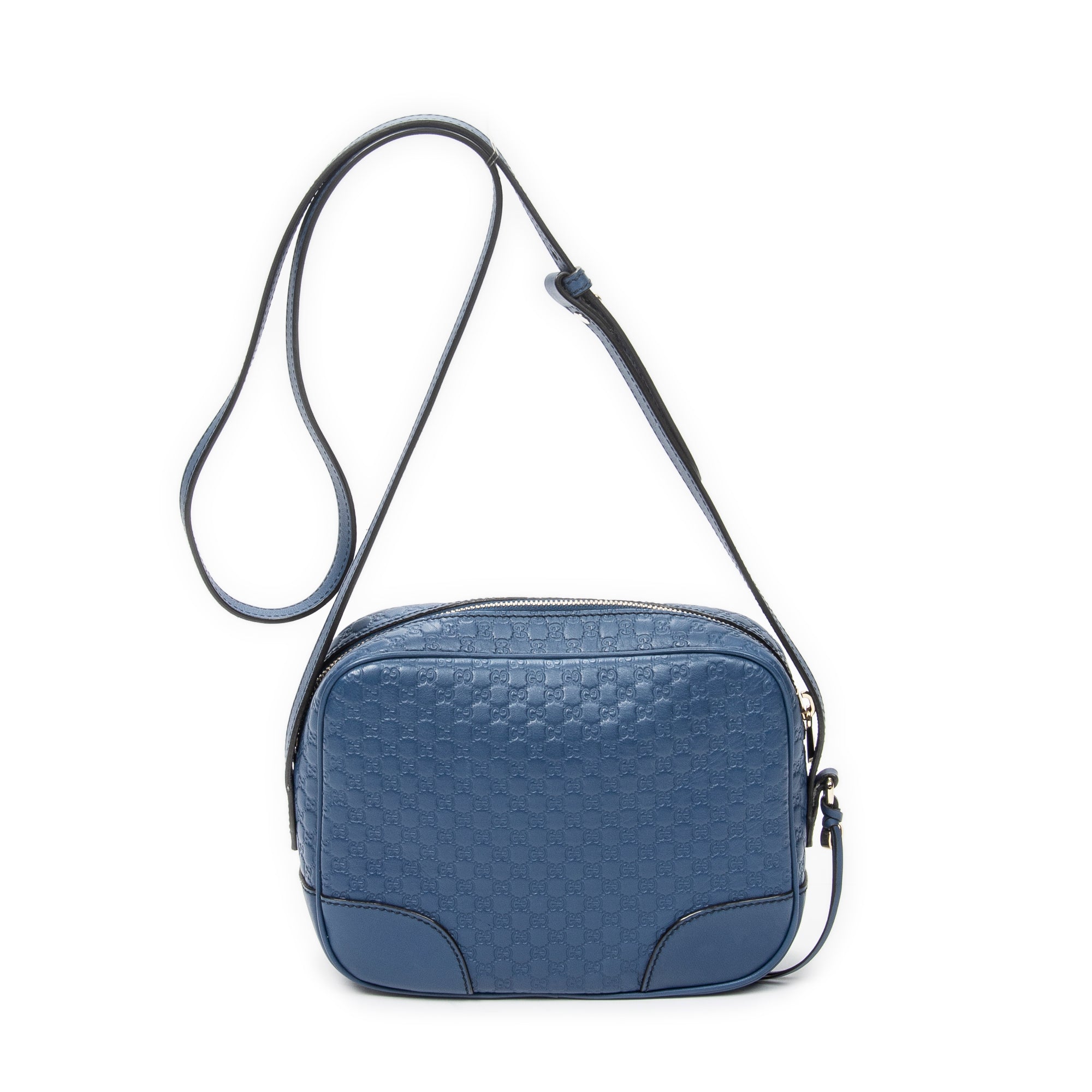 Shoulder Bag Mini Bree Crossbody Blue Microguccissima Leather