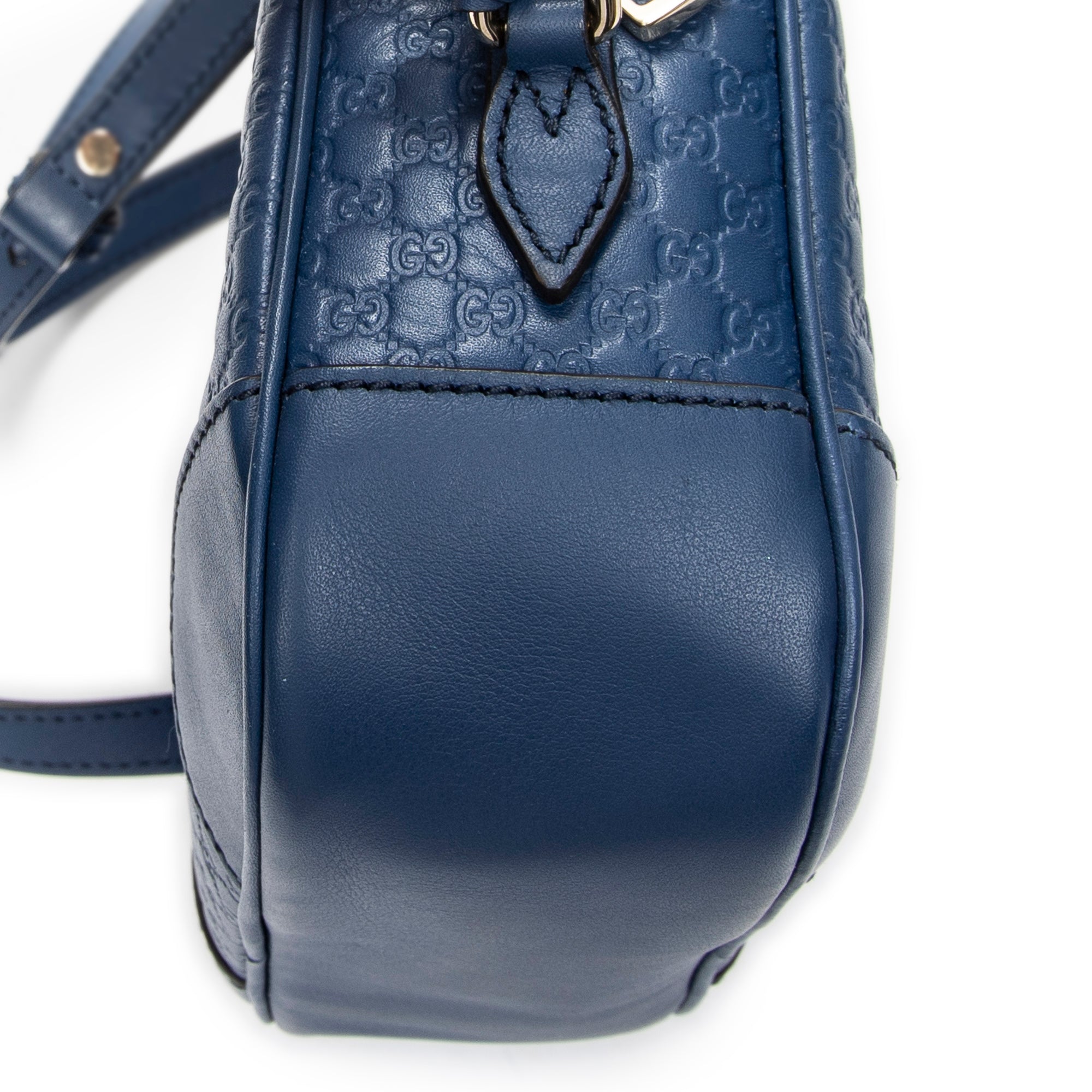 Shoulder Bag Mini Bree Crossbody Blue Microguccissima Leather