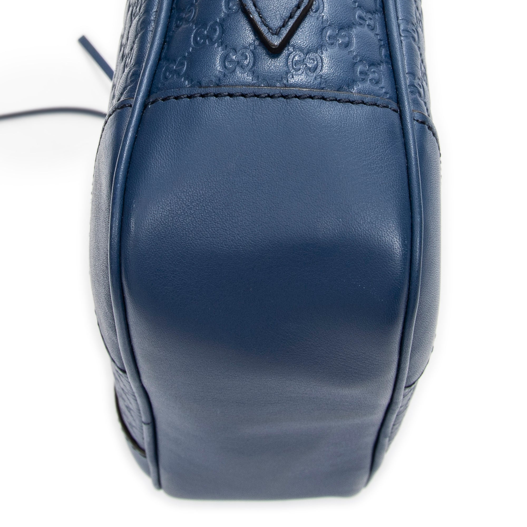 Shoulder Bag Mini Bree Crossbody Blue Microguccissima Leather
