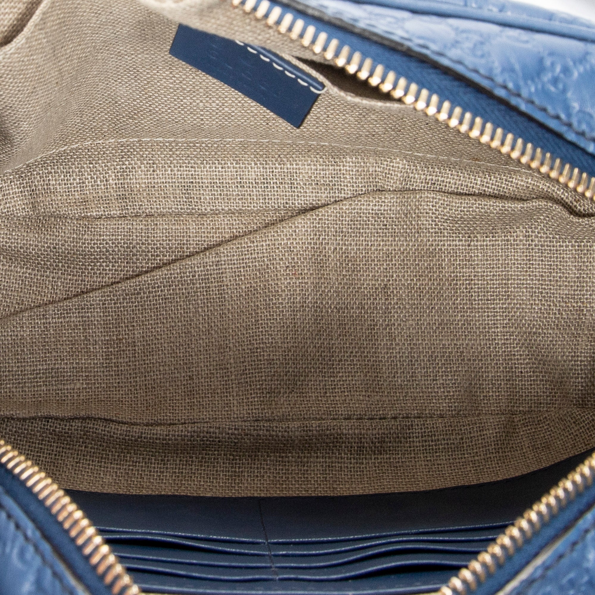 Shoulder Bag Mini Bree Crossbody Blue Microguccissima Leather