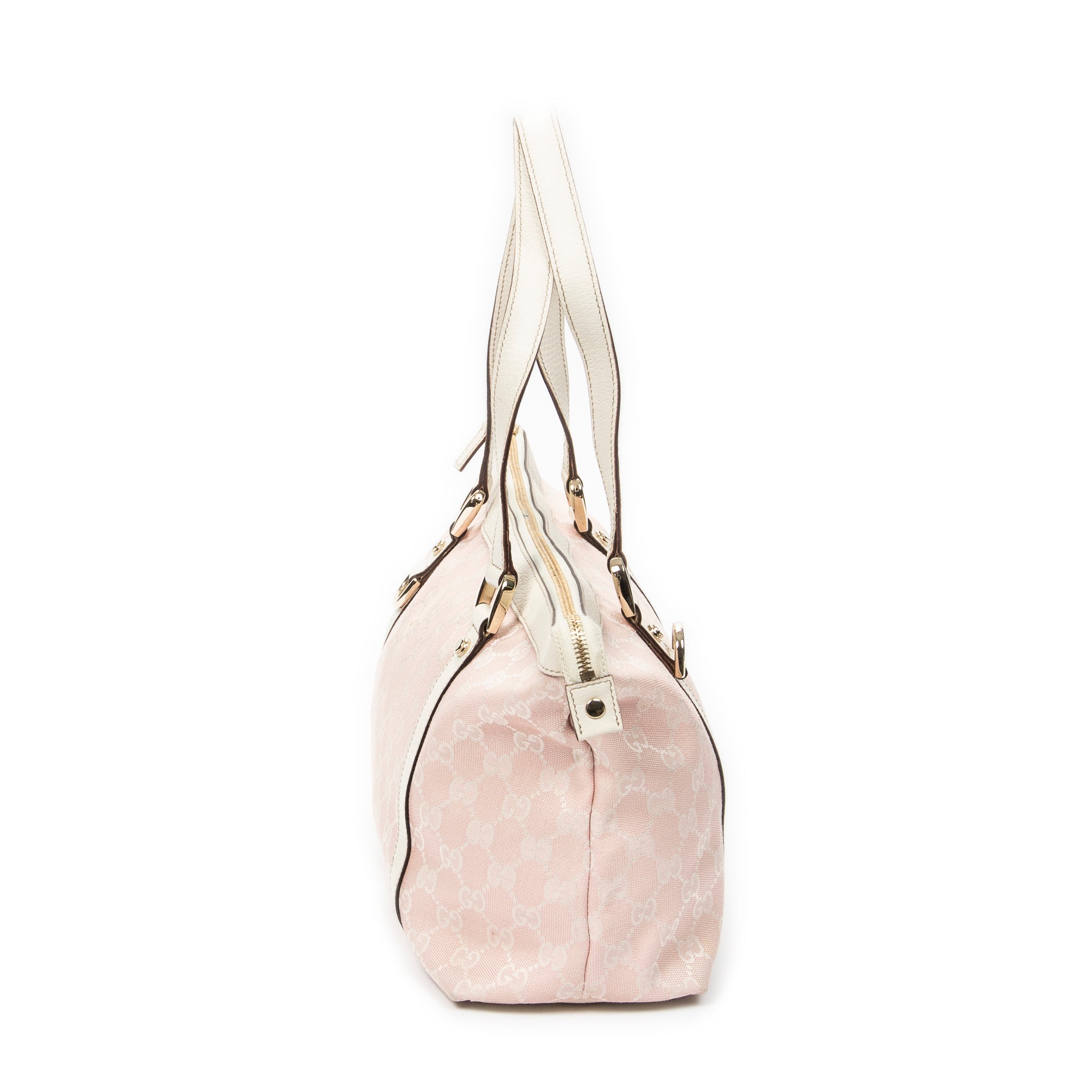 Shoulder Bag Abbey Zip Tote Light Pink Monogrammed Canvas