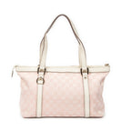 Shoulder Bag Abbey Zip Tote Light Pink Monogrammed Canvas