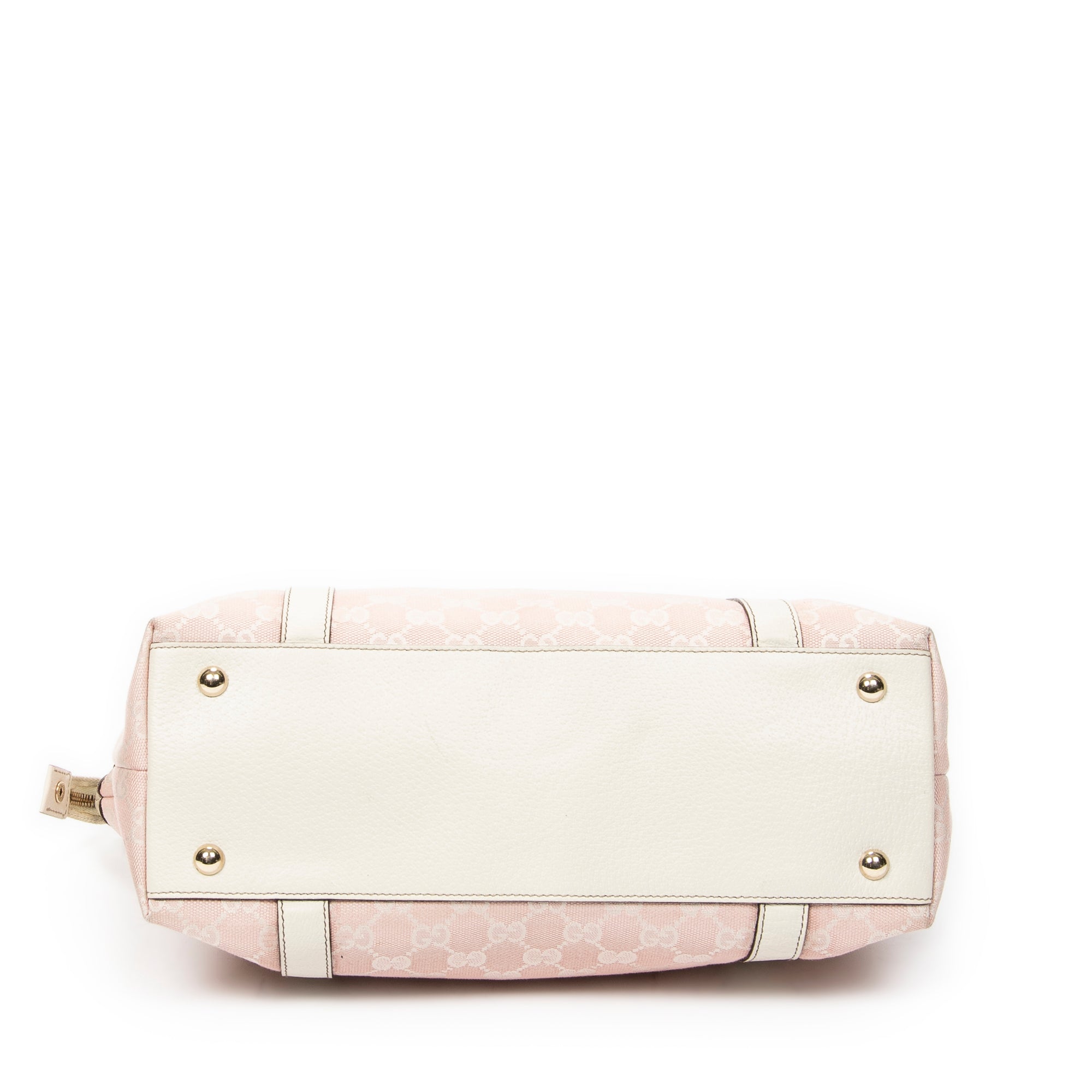 Shoulder Bag Abbey Zip Tote Light Pink Monogrammed Canvas