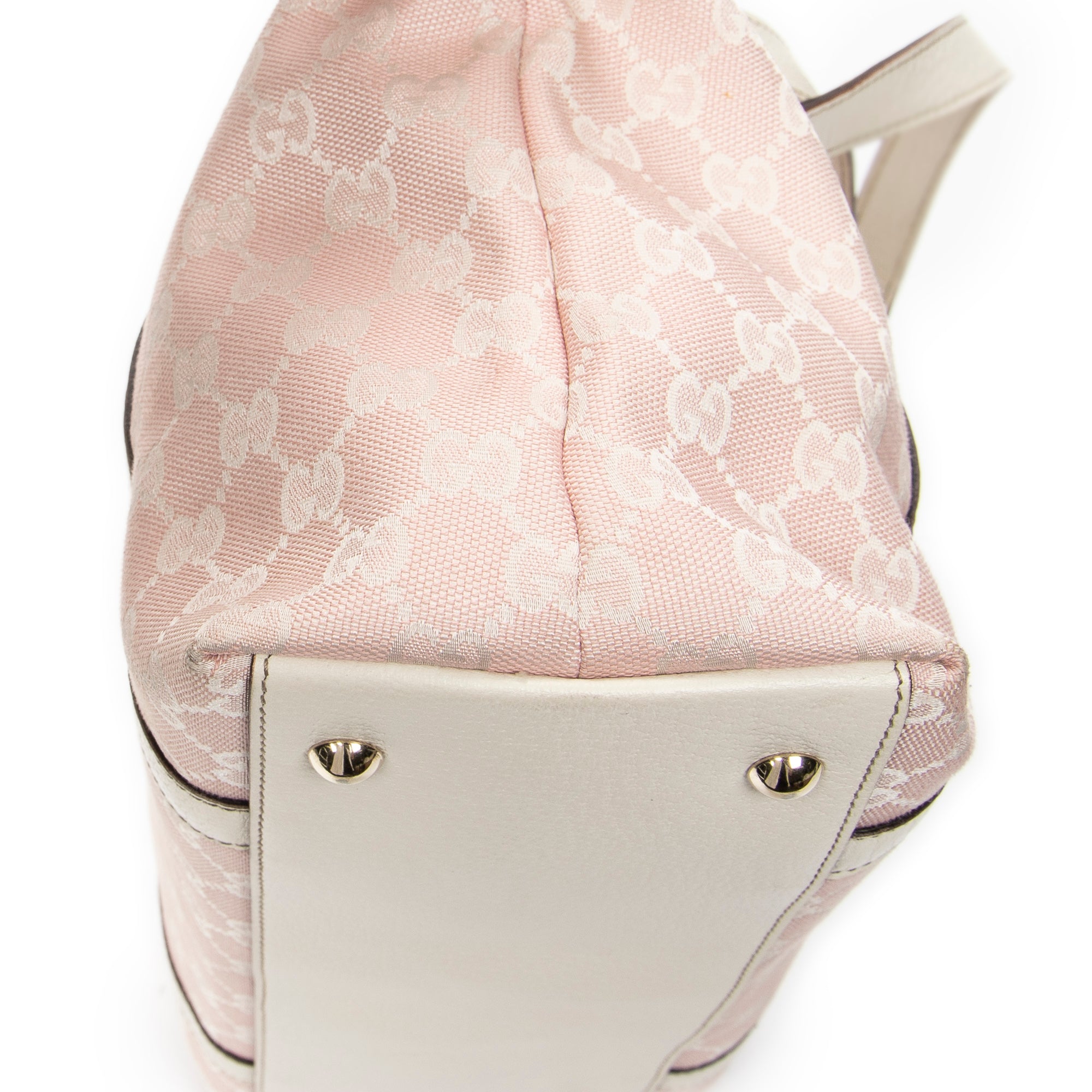 Shoulder Bag Abbey Zip Tote Light Pink Monogrammed Canvas