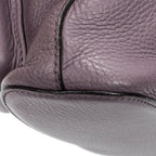 Backpack Medium Bamboo Tassel Backpack Purple Calfskin Leather