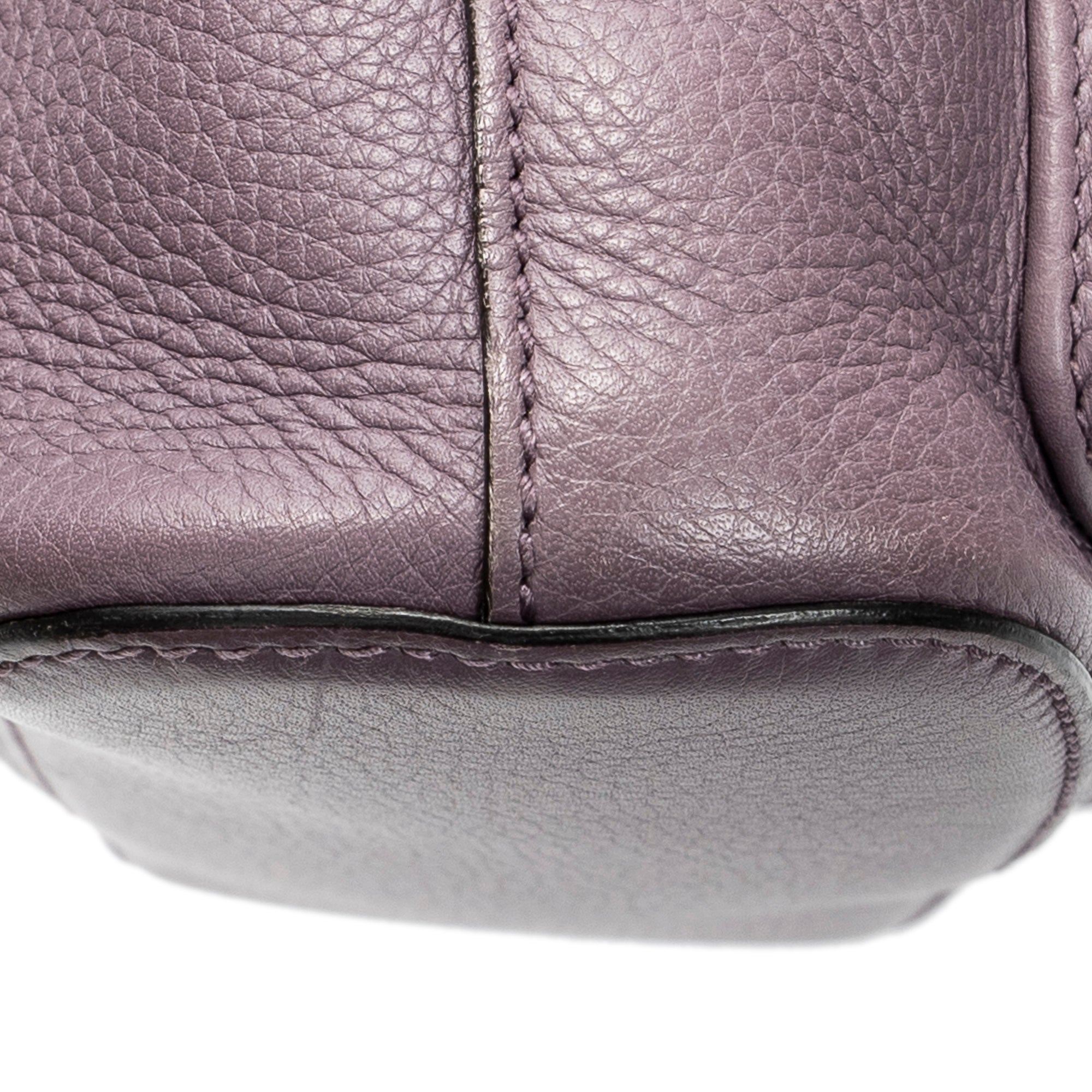 Backpack Medium Bamboo Tassel Backpack Purple Calfskin Leather
