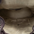 Backpack Medium Bamboo Tassel Backpack Purple Calfskin Leather