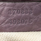 Backpack Medium Bamboo Tassel Backpack Purple Calfskin Leather