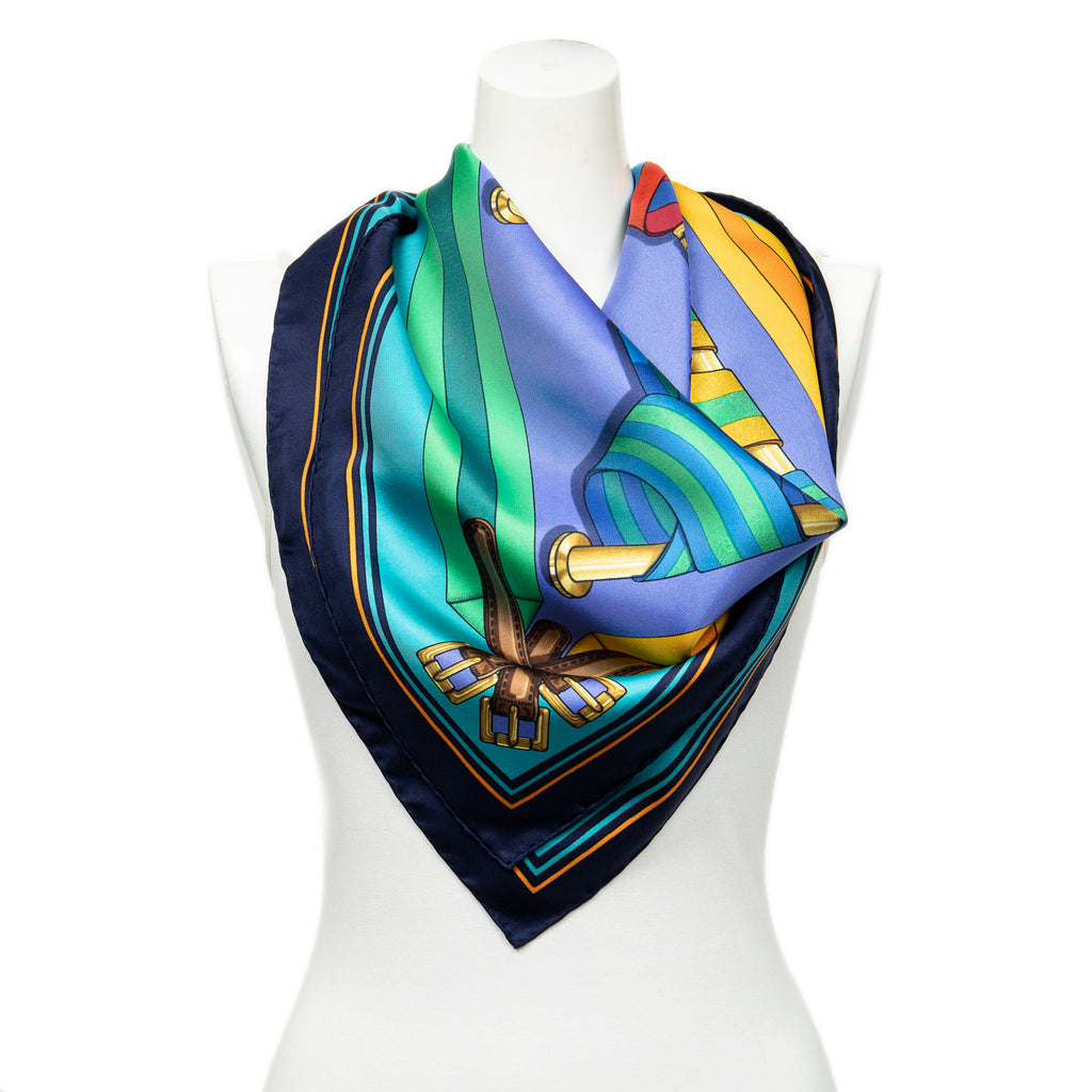 Scarf Scarf Blue 100% Twill Silk