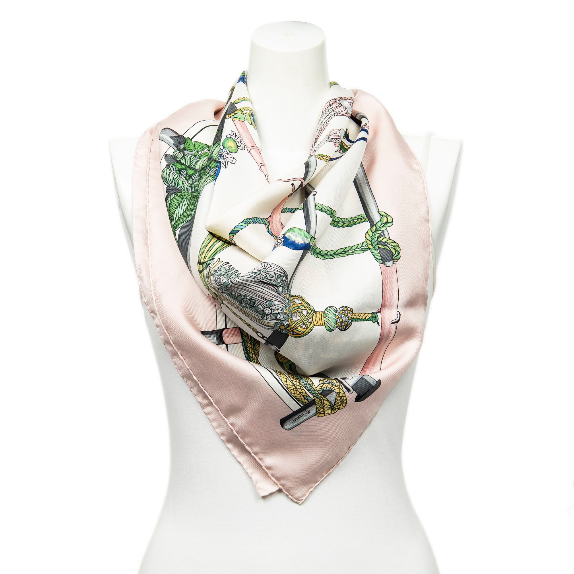 Scarf Scarf Light Pink 100% Twill Silk