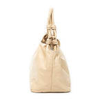 Shoulder Bag Anagram Knot Hobo Light Beige Calfskin Leather