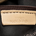 Shoulder Bag Anagram Knot Hobo Light Beige Calfskin Leather