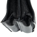 Shoulder Bag Pusk Lock Top Handle Black Madras Leather
