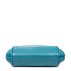 Shoulder Bag Medium Open Tote Turquoise Vitello Caribu Leather