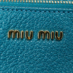 Shoulder Bag Medium Open Tote Turquoise Vitello Caribu Leather