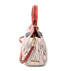 Shoulder Bag Turn Lock Top Handle Light Pink Nappa Matelasse Leather