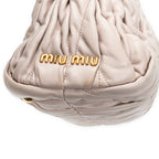 Shoulder Bag Turn Lock Top Handle Light Pink Nappa Matelasse Leather