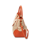 Shoulder Bag Shopping Tote Orange Woven Canvas