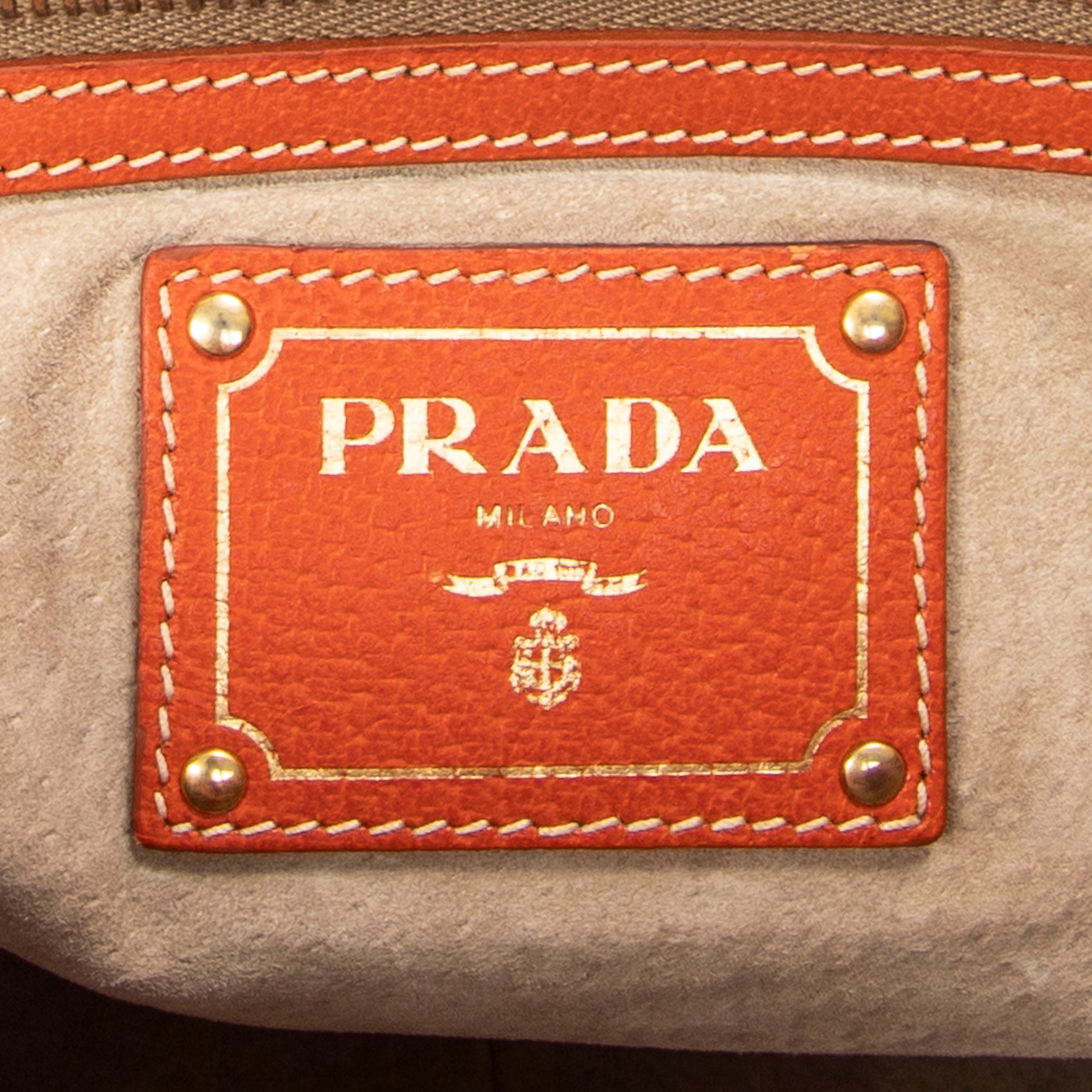 Shoulder Bag Shopping Tote Orange Woven Canvas