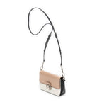 Shoulder Bag Sound Flap Crossbody Black Saffiano Leather