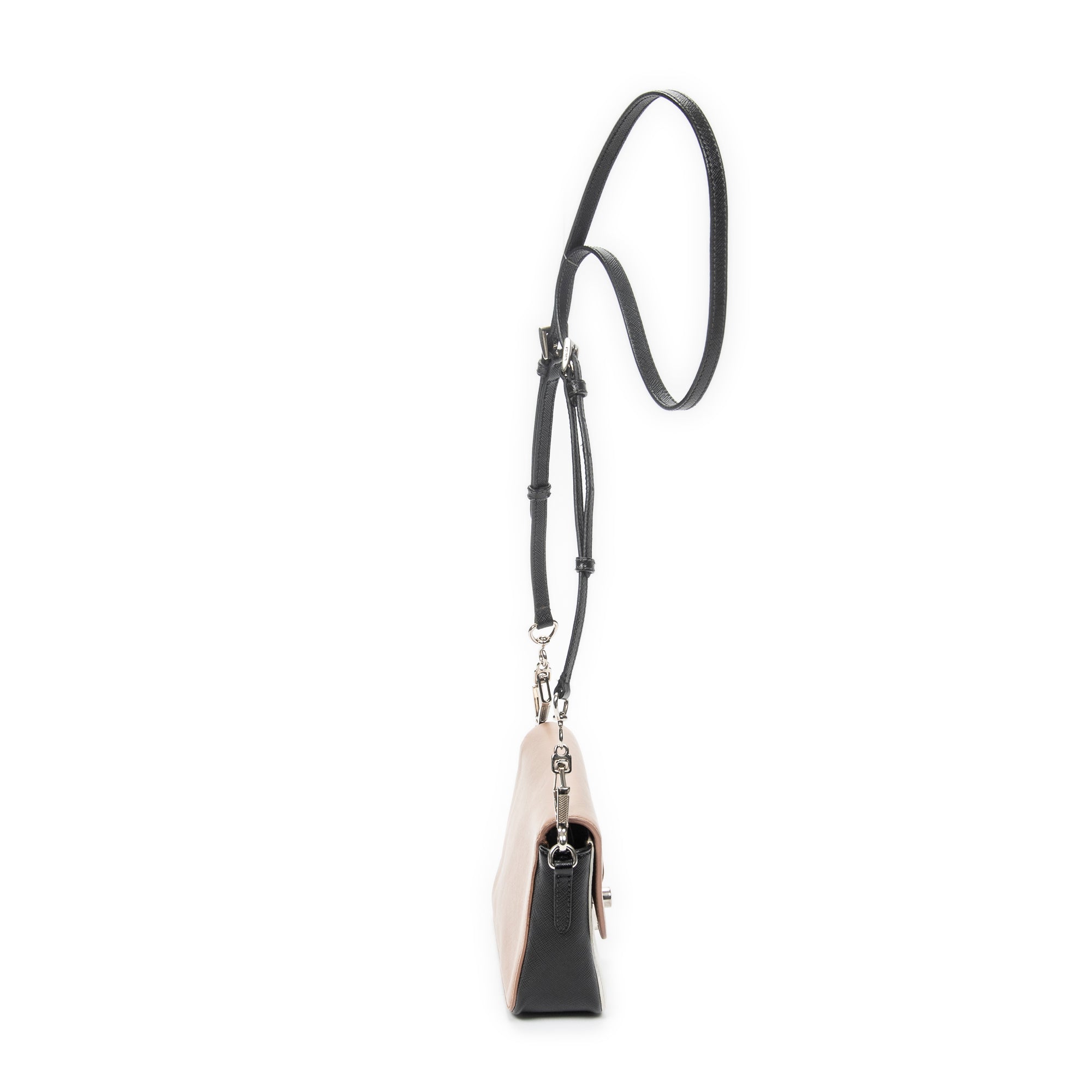 Shoulder Bag Sound Flap Crossbody Black Saffiano Leather