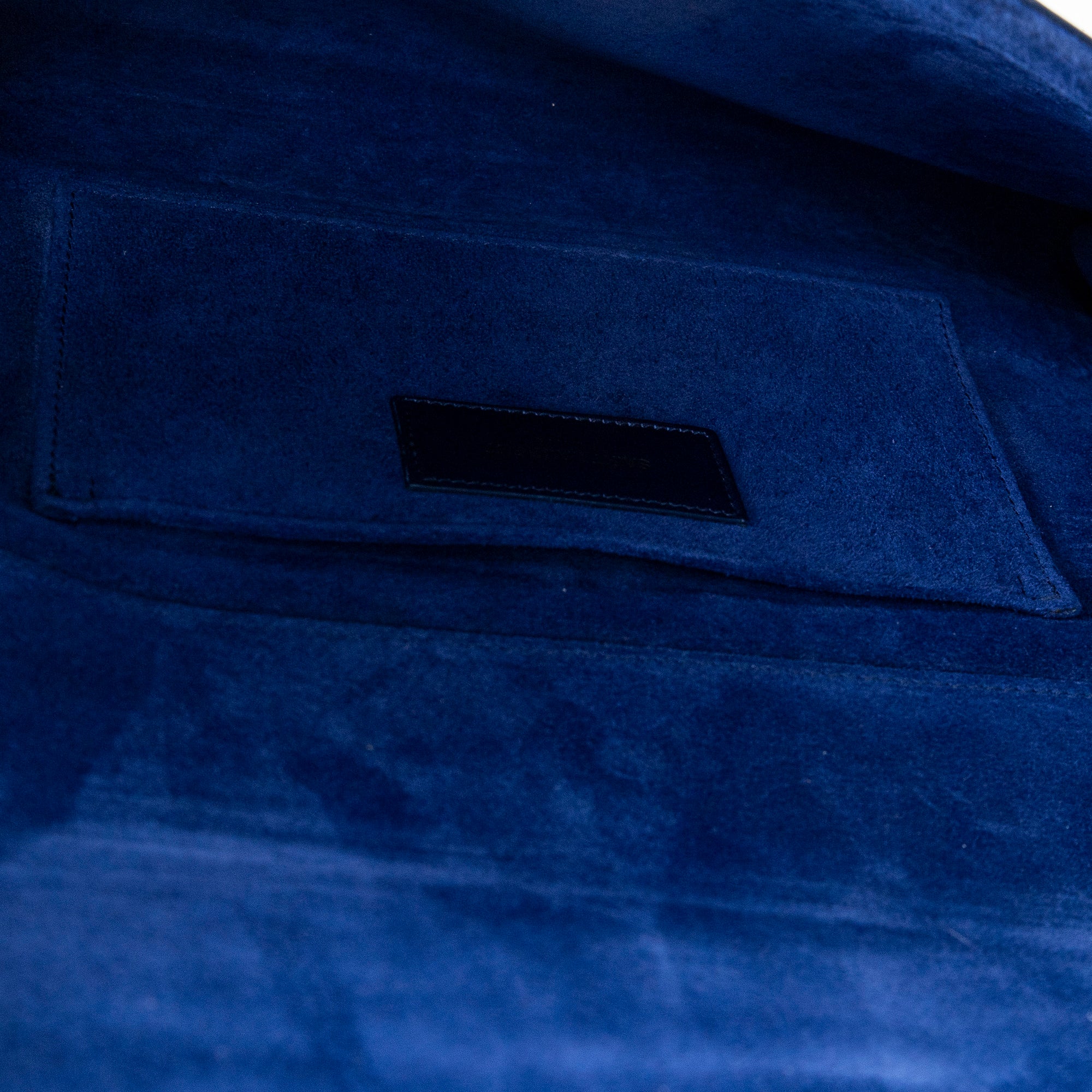 Clutch Ligne Y Clutch Royal Blue Calfskin Leather