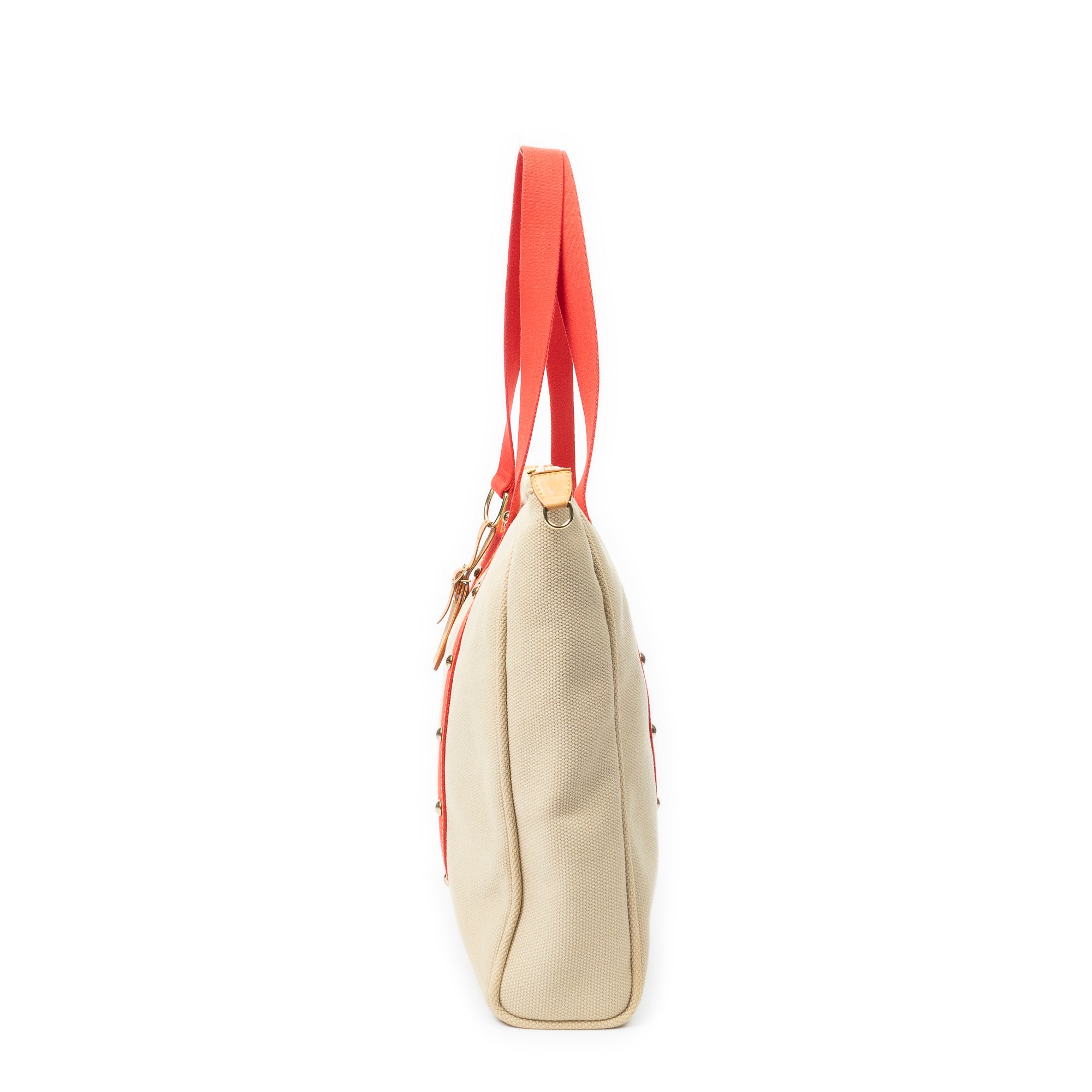 Shoulder Bag Antigua Cabas GM Beige Woven Canvas