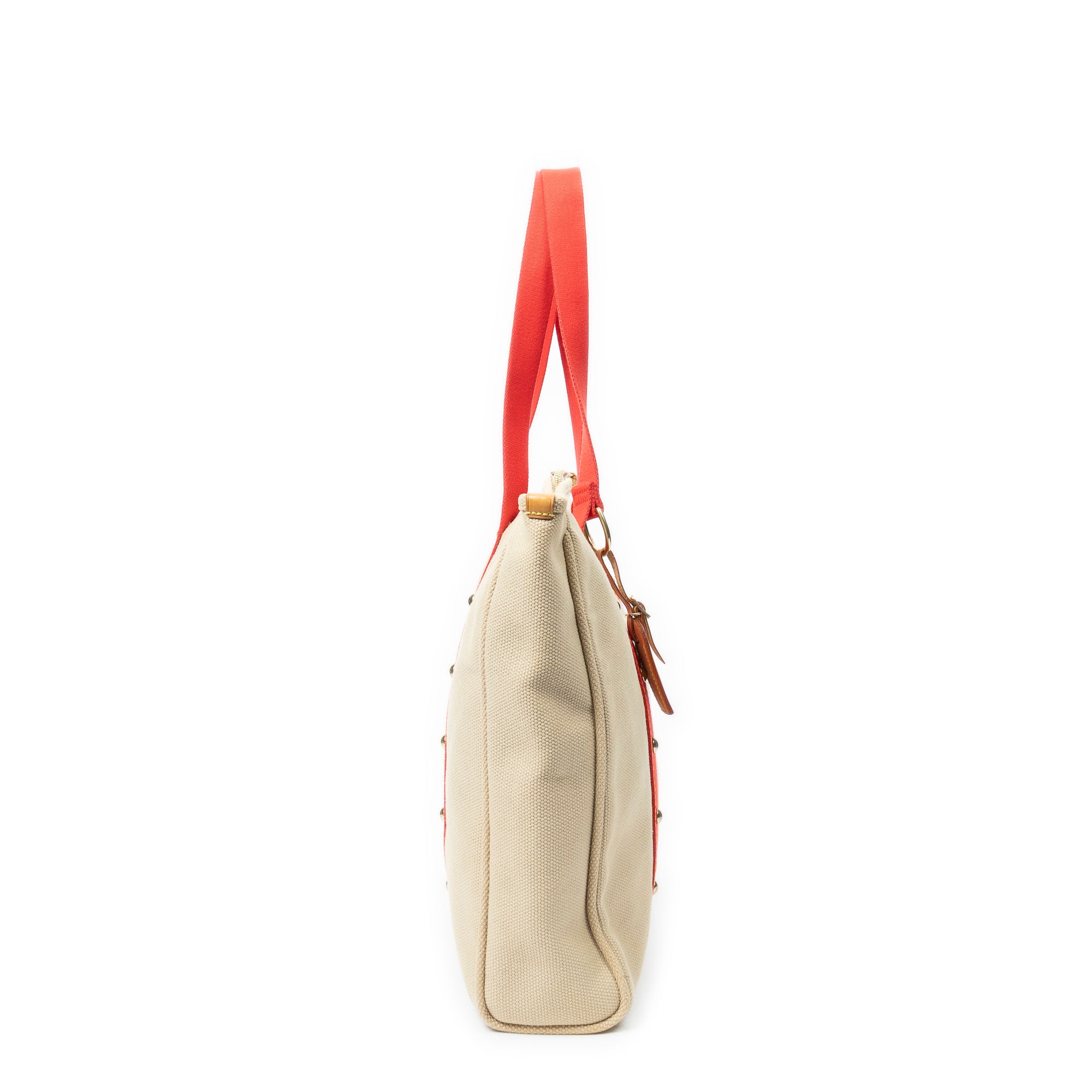 Shoulder Bag Antigua Cabas GM Beige Woven Canvas