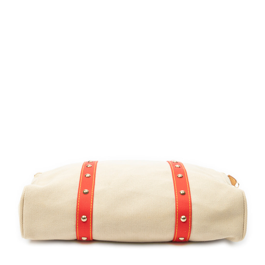 Shoulder Bag Antigua Cabas GM Beige Woven Canvas