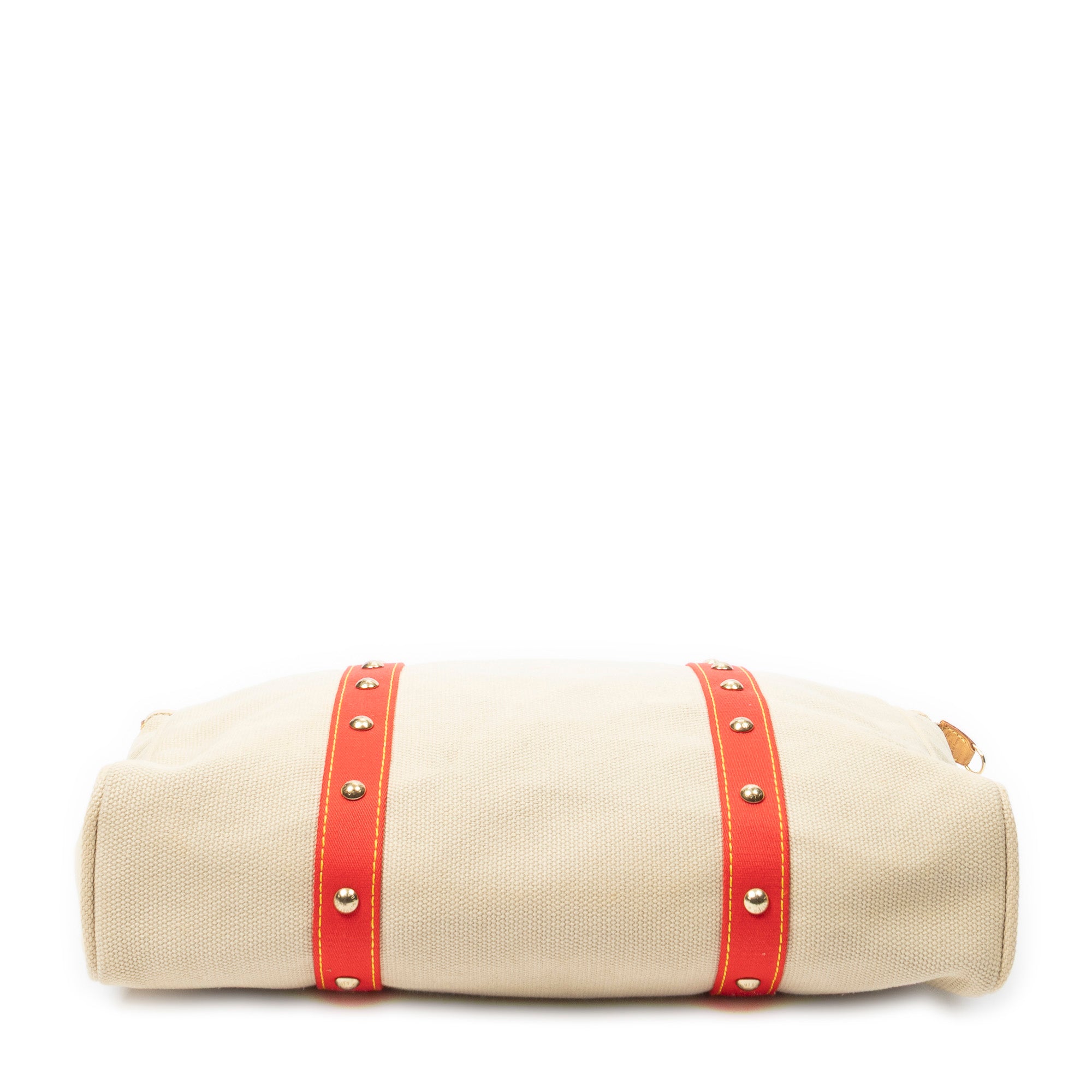 Shoulder Bag Antigua Cabas GM Beige Woven Canvas