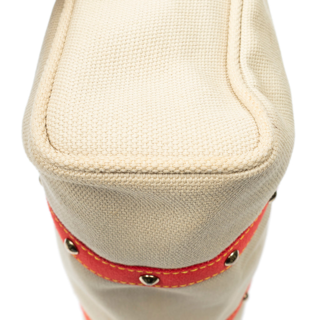 Shoulder Bag Antigua Cabas GM Beige Woven Canvas