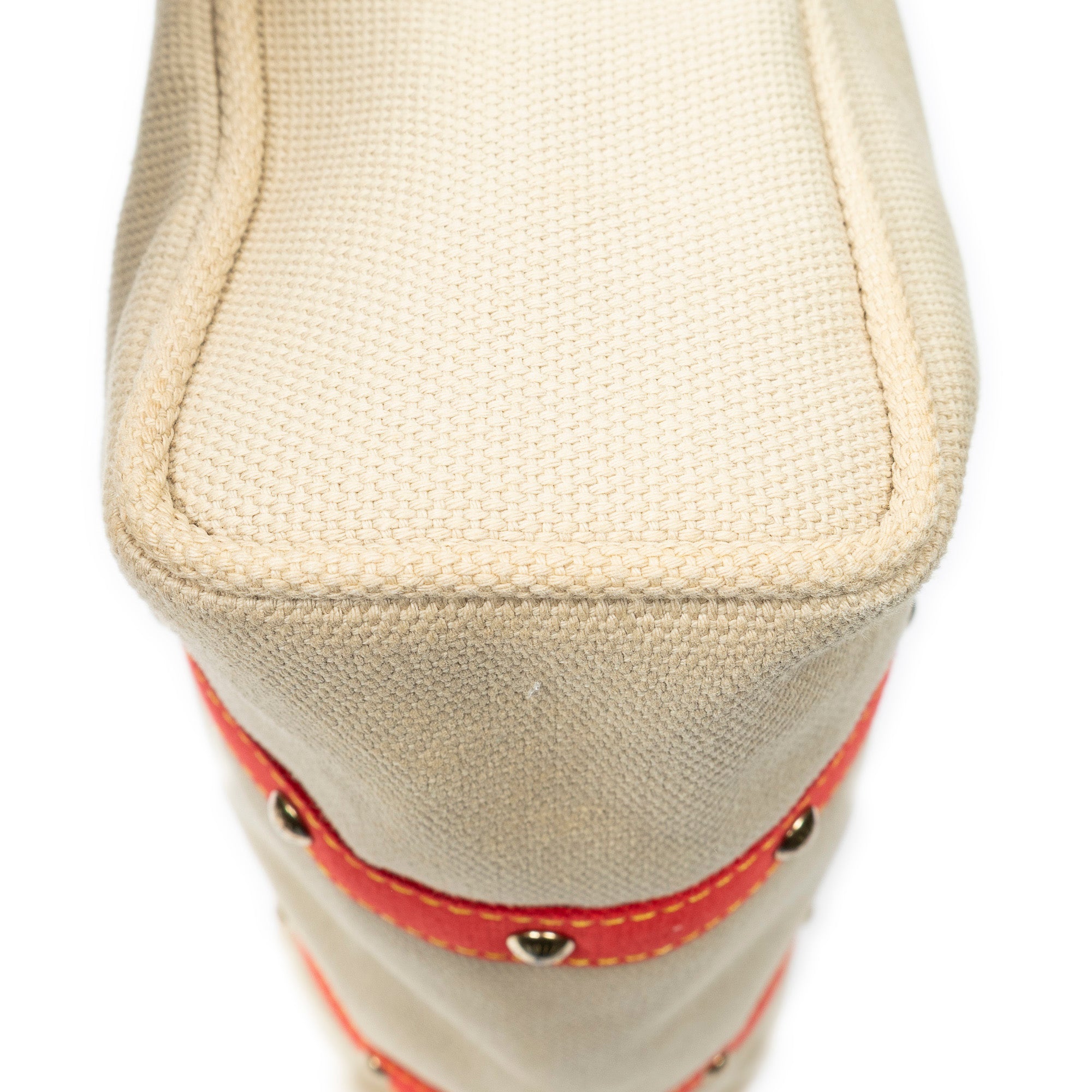 Shoulder Bag Antigua Cabas GM Beige Woven Canvas