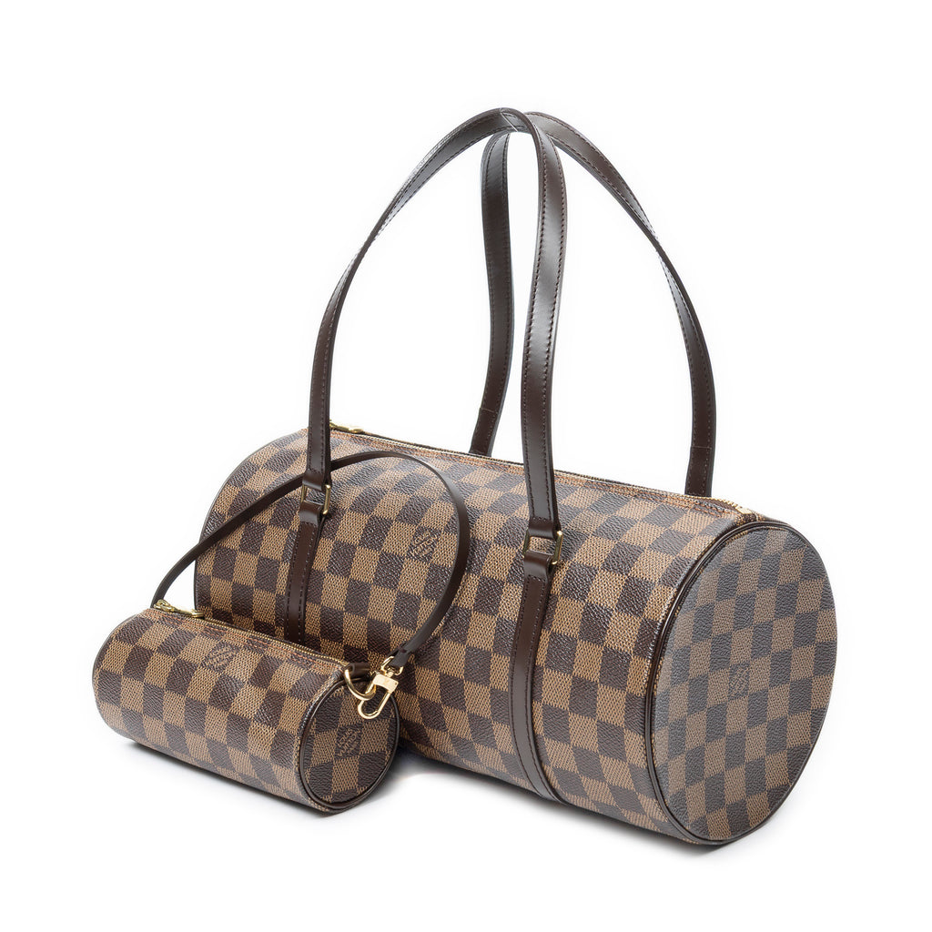 Handbag Papillon 30 Brown Damier Ebene