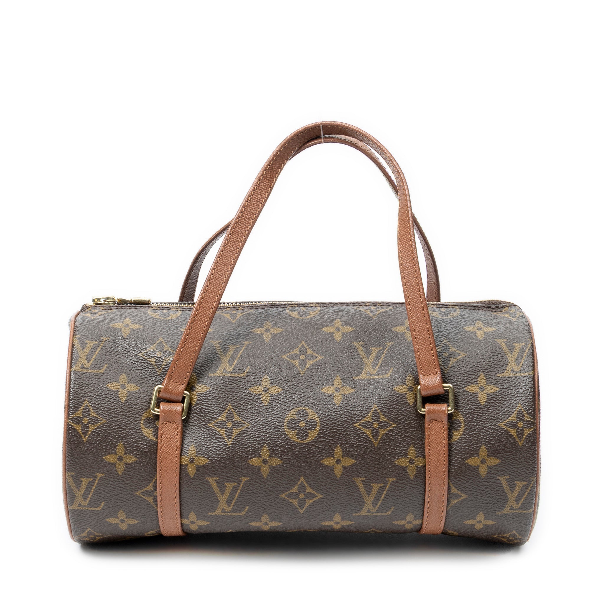 Handbag Papillon 26 Brown Monogram Canvas