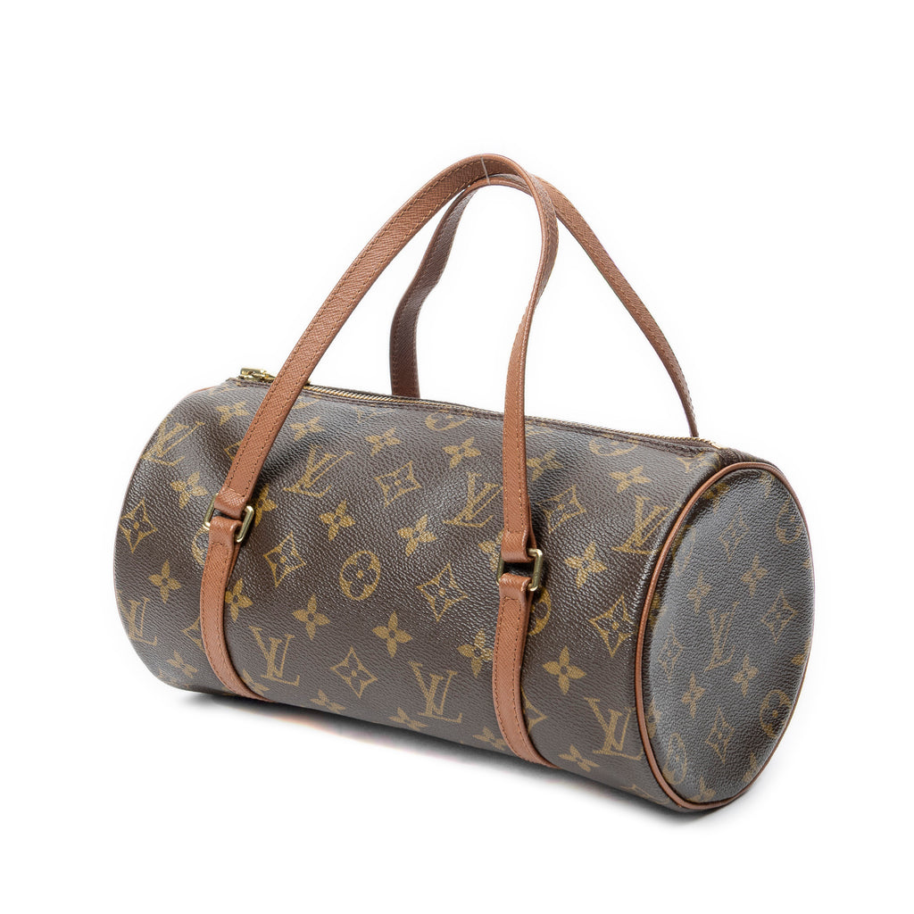 Handbag Papillon 26 Brown Monogram Canvas