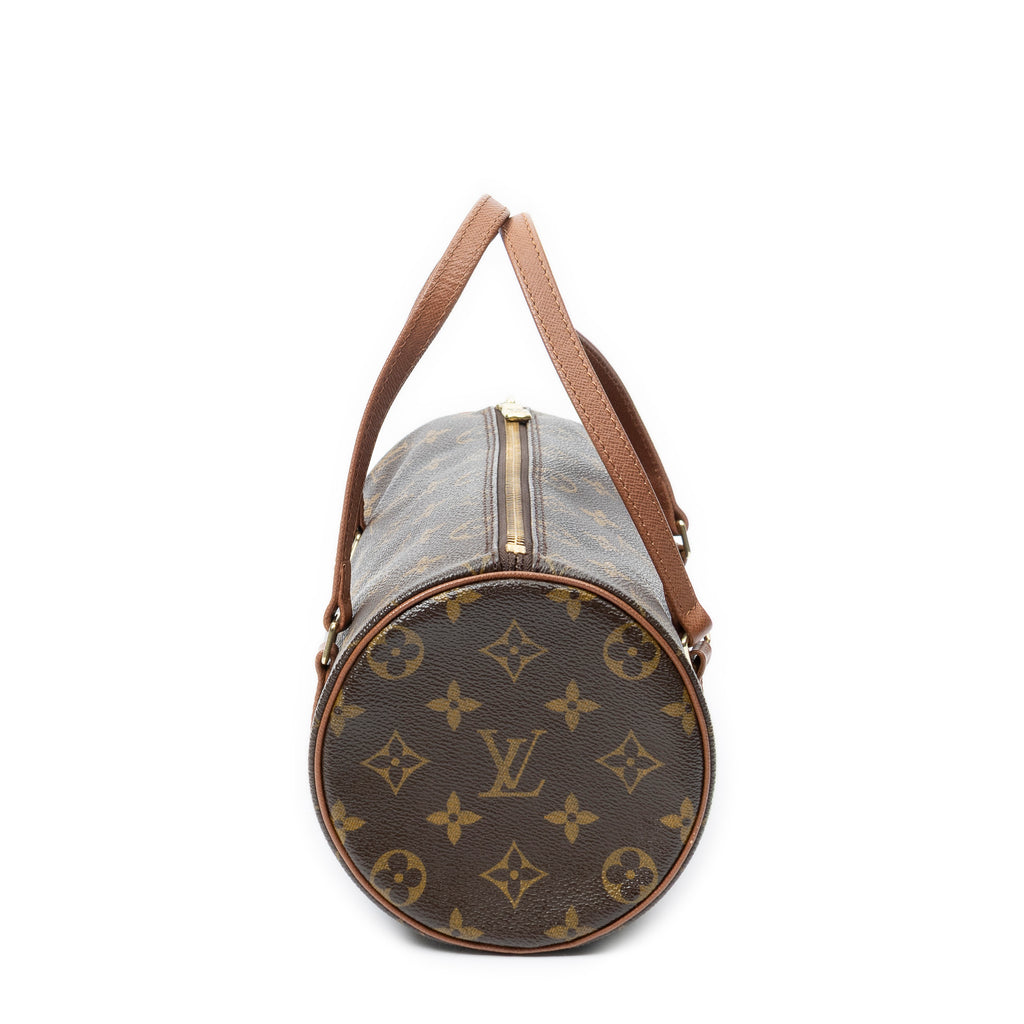 Handbag Papillon 26 Brown Monogram Canvas