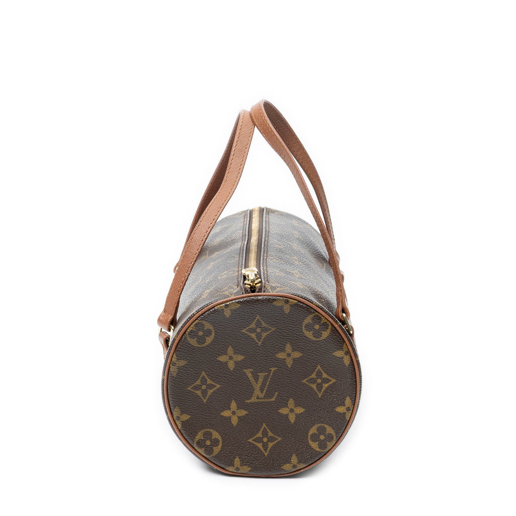 Handbag Papillon 26 Brown Monogram Canvas